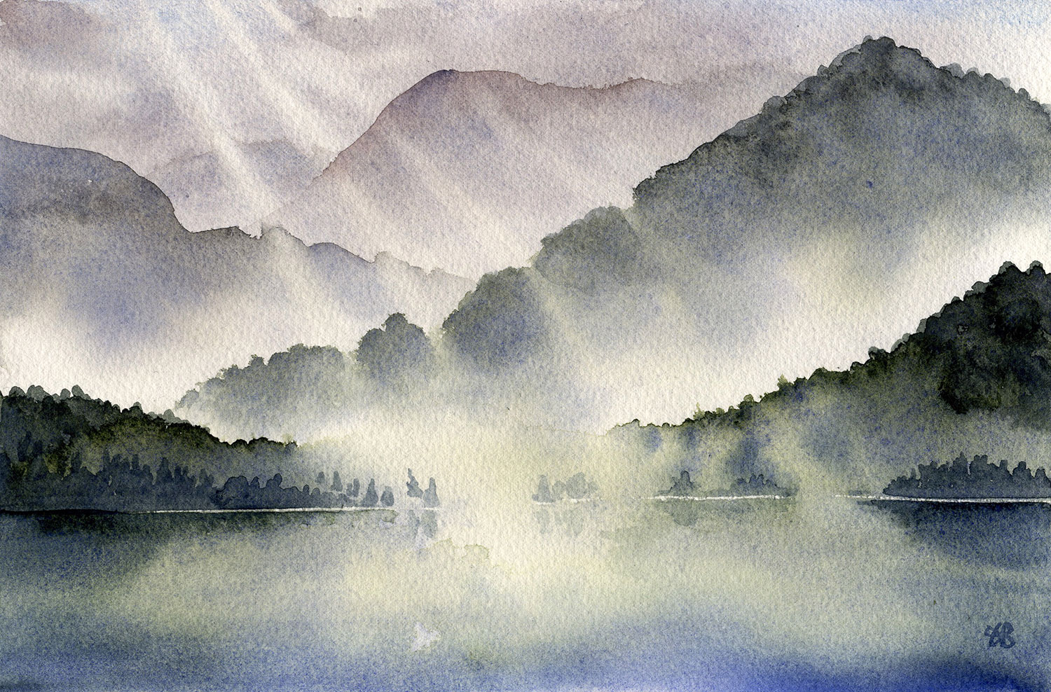 Paysage aquarelle jean buchet