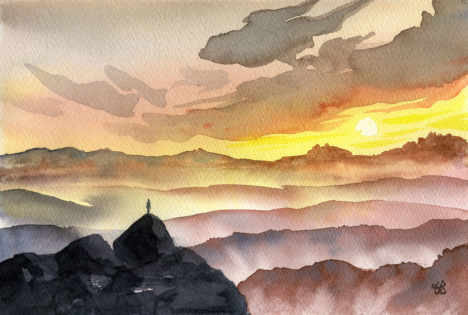 Paysage aquarelle jean buchet