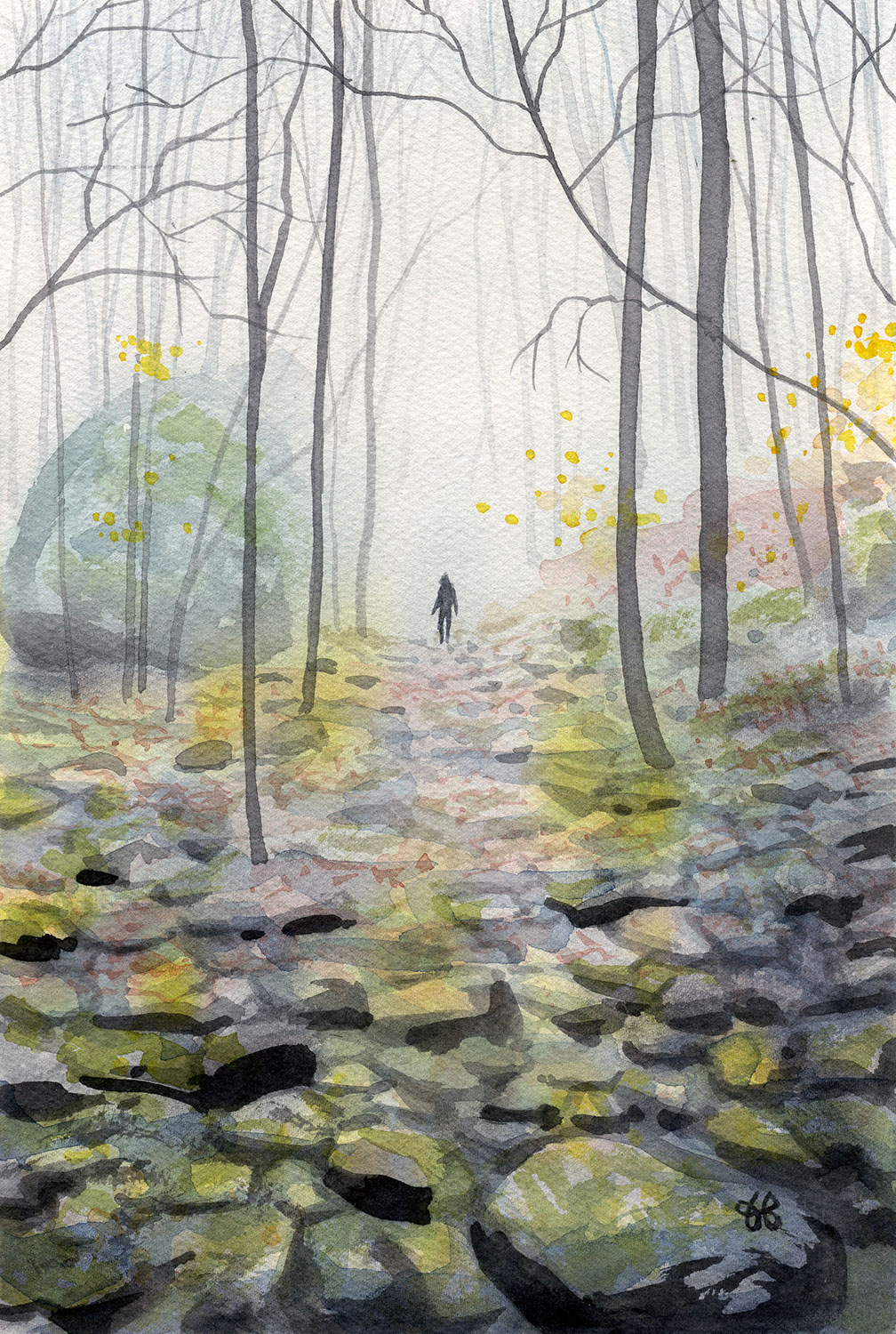 Paysage aquarelle jean buchet